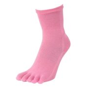 (メンズ、レディース)五本指ソックス セミロング ZOOMIN PINK