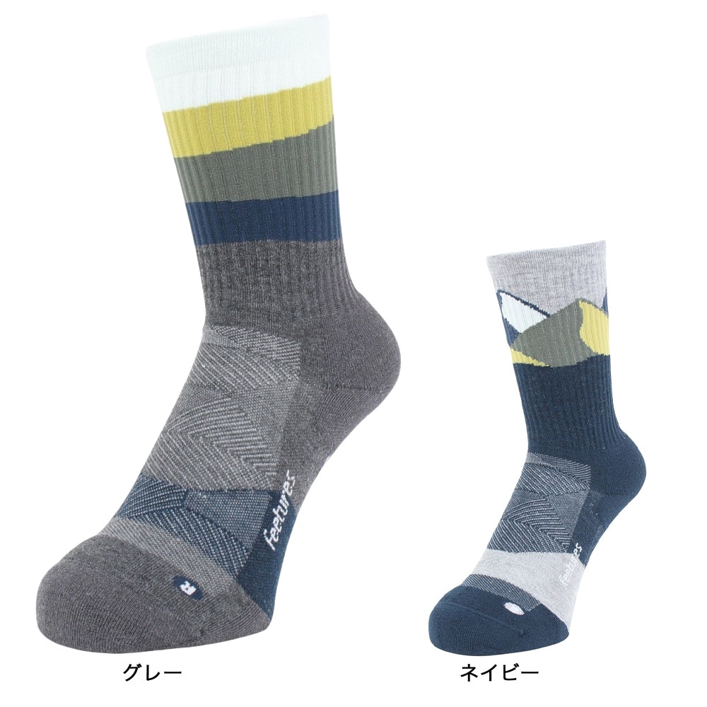 フィーチャーズ（Feetures）（メンズ、レディース）TRAIL MAX CUSHION MINI CREW ソックス 440012 0112232