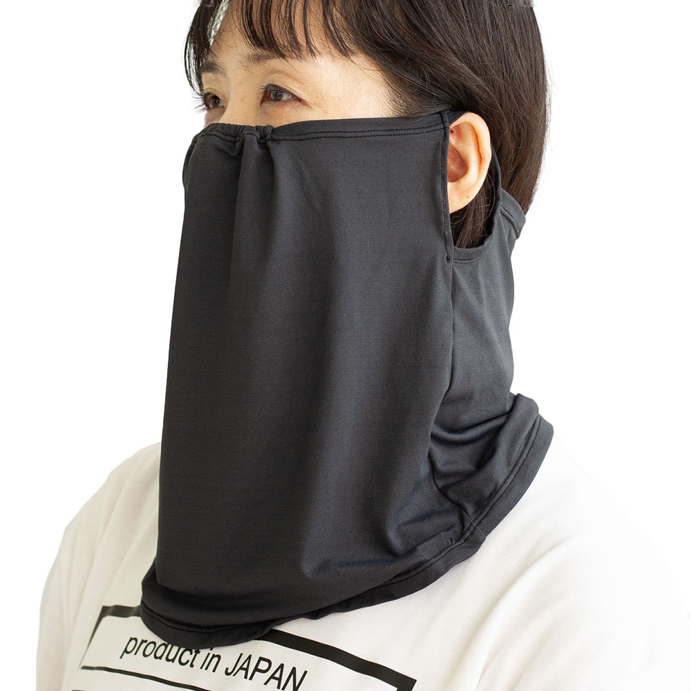 リュウナ（Ryuna）（メンズ、レディース）氷爽 フェイスマスク CL02-SS BLK 涼感 熱中症対策