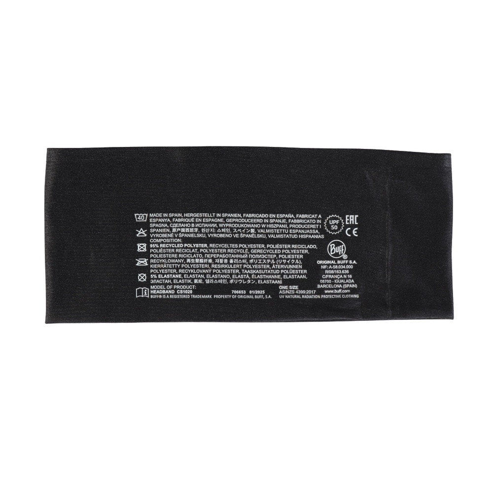 バフ（BUFF）（メンズ、レディース）COOLNETUV W ヘッドバンド 357014 SOLID BLACK