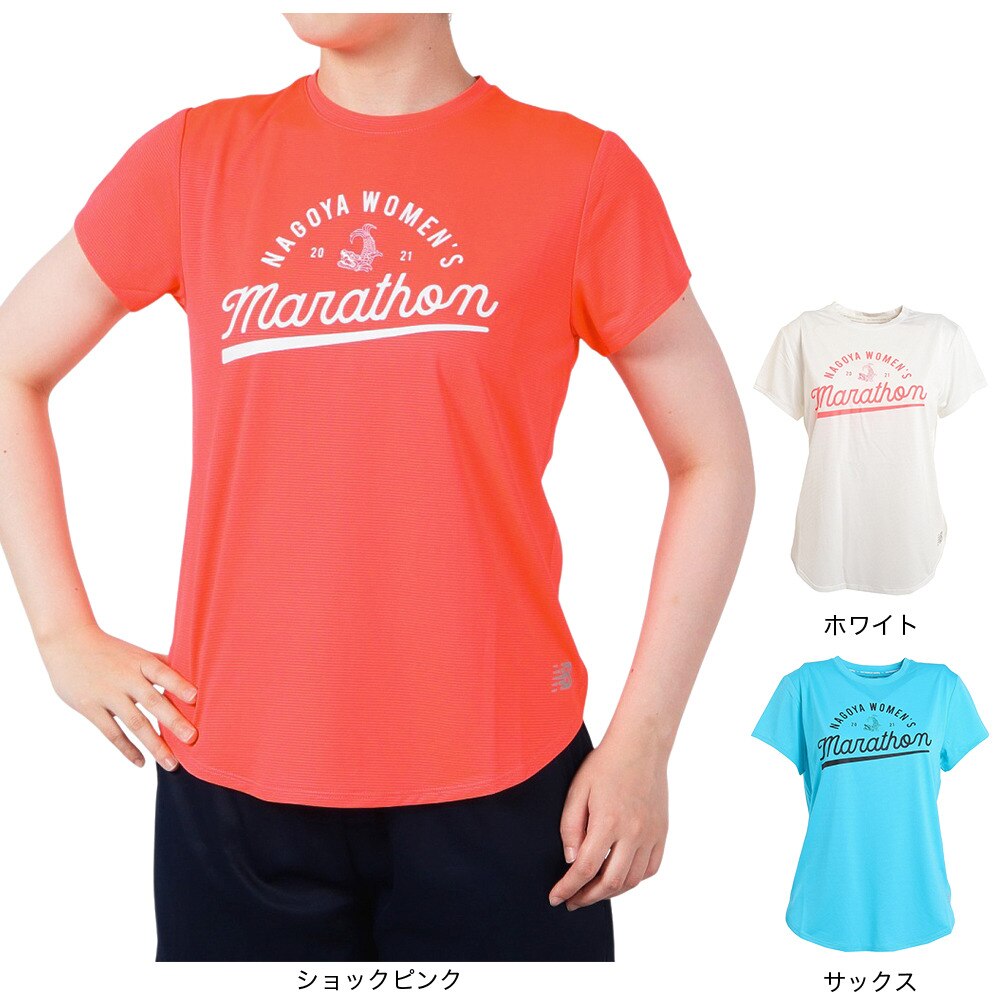 ニューバランス（new balance）（レディース）半袖 Tシャツ レディース 名古屋ウィメンズマラソン AWT1123YWT ドライ