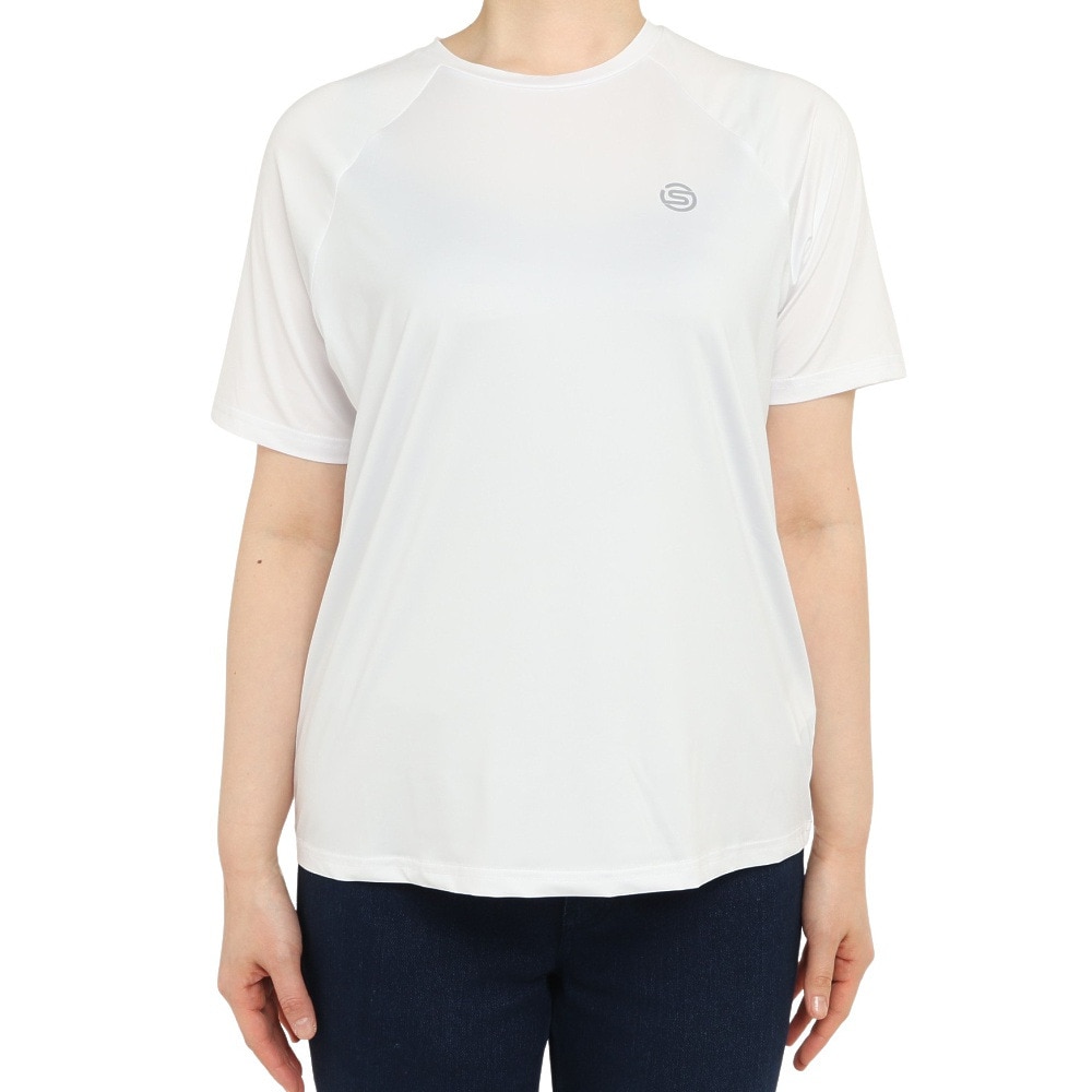 スキンズ（SKINS）（レディース）半袖Tシャツ レディース ロゴ 185-27040-004
