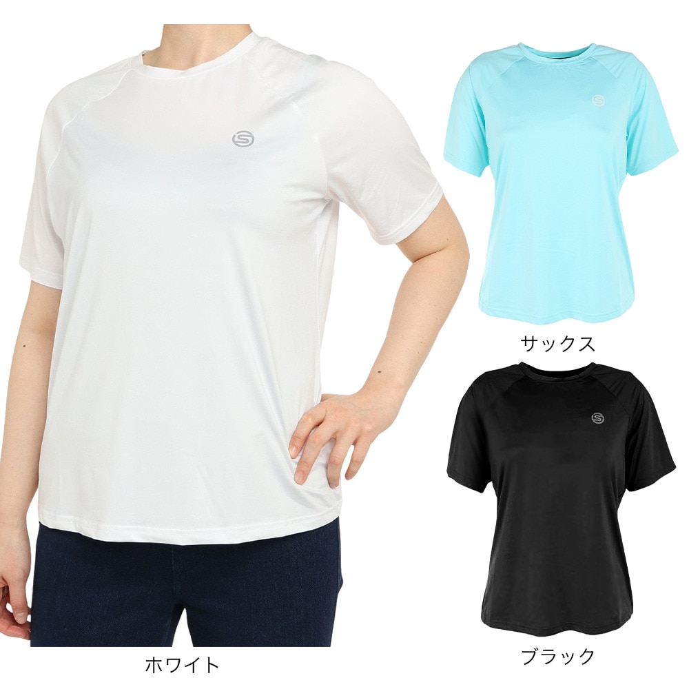 スキンズ（SKINS）（レディース）半袖Tシャツ レディース ロゴTシャツ  185-27040-092