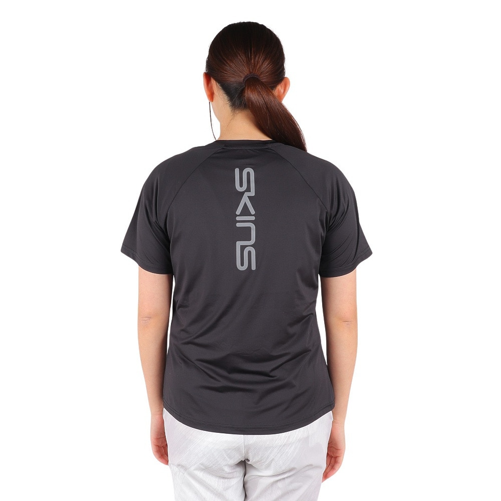 スキンズ（SKINS）（レディース）半袖Tシャツ レディースロゴ 185-27040-019