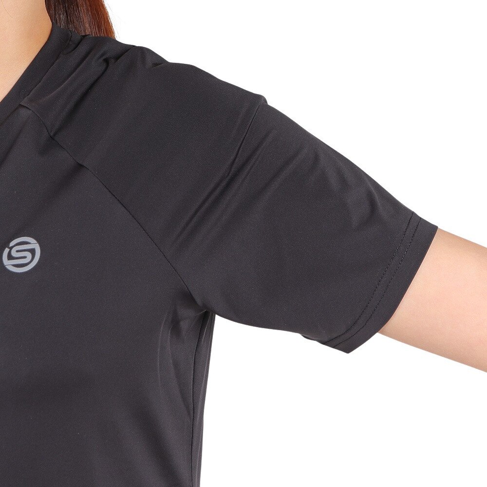 スキンズ（SKINS）（レディース）半袖Tシャツ レディースロゴ 185-27040-019