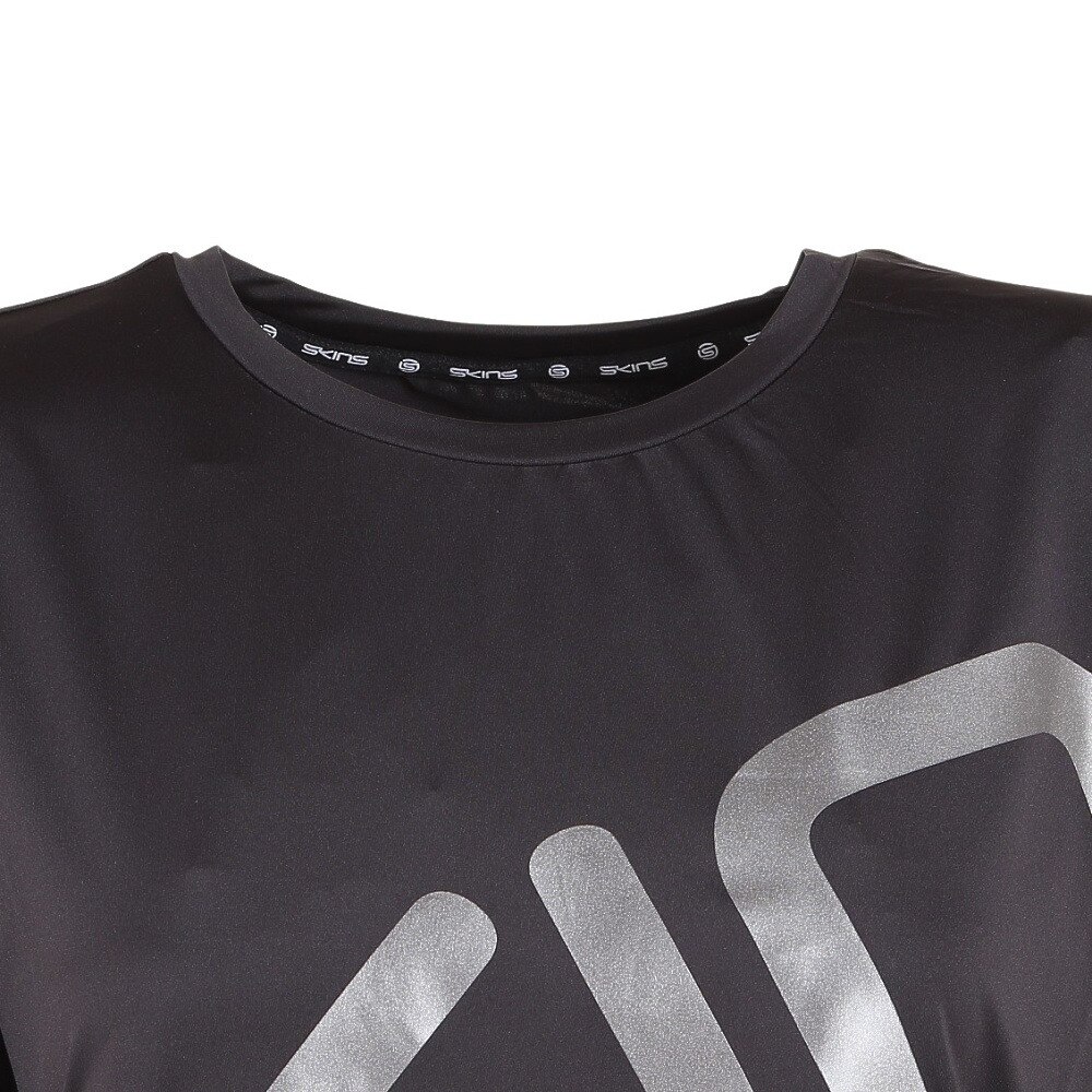 スキンズ（SKINS）（レディース）半袖Tシャツ レディース ロゴTシャツ185-27041-019