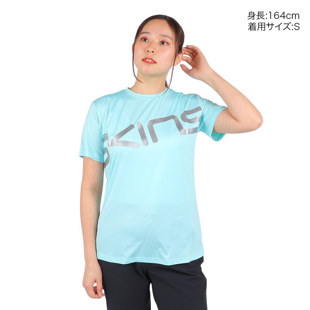 スキンズ（SKINS）（レディース）半袖Tシャツ レディース ロゴ Tシャツ 185-27041-091