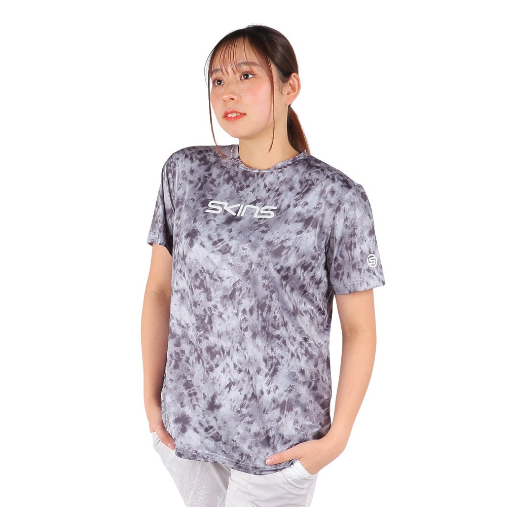 スキンズ（SKINS）（レディース）半袖Tシャツ レディース プリントTシャツ 185-28441-013