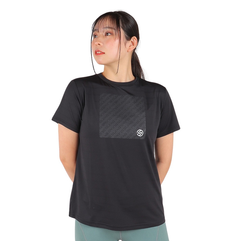 スキンズ（SKINS）（レディース）半袖吸水プリントTシャツ 185-28442-019