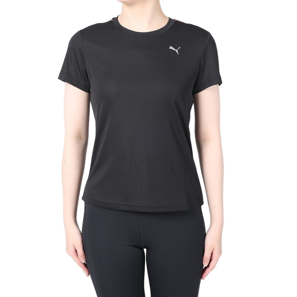 プーマ（PUMA）（レディース）RUN ドライプラス 半袖Tシャツ 523774 01 BLK