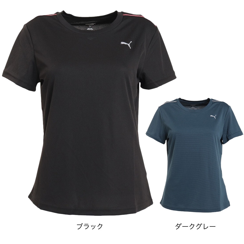 プーマ（PUMA）（レディース）RUN ドライプラス 半袖Tシャツ 523774 01 BLK