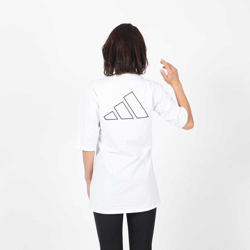 アディダス（adidas）（レディース）半袖 Tシャツ レディース 白 ラン アイコンズ Made With Nature SB405-HK9095