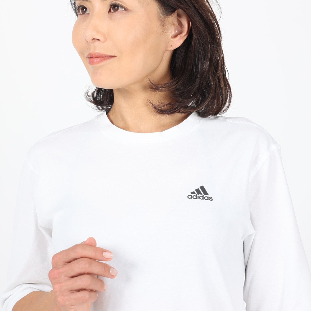 アディダス（adidas）（レディース）半袖 Tシャツ レディース 白 ラン アイコンズ Made With Nature SB405-HK9095