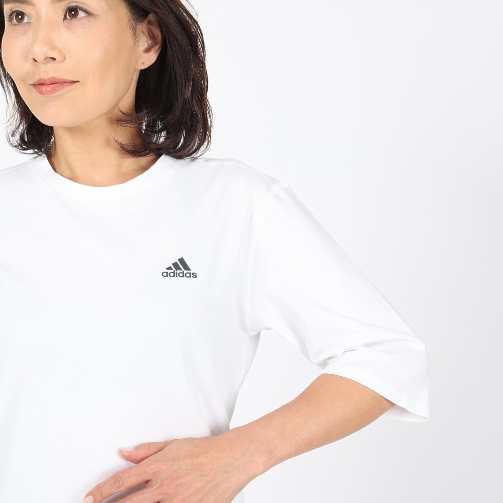 アディダス（adidas）（レディース）半袖 Tシャツ レディース 白 ラン アイコンズ Made With Nature SB405-HK9095