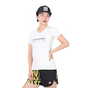 アディダス（adidas）（レディース）半袖 Tシャツ レディース 白 パーレイ ラン ファスト UU585-HA4299