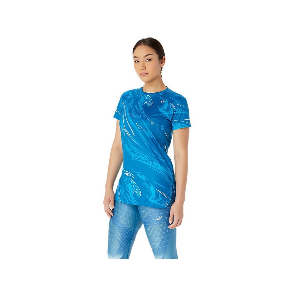 アシックス（ASICS）（レディース）ウィメンズグラフィックドライ半袖シャツ 2012C781.403