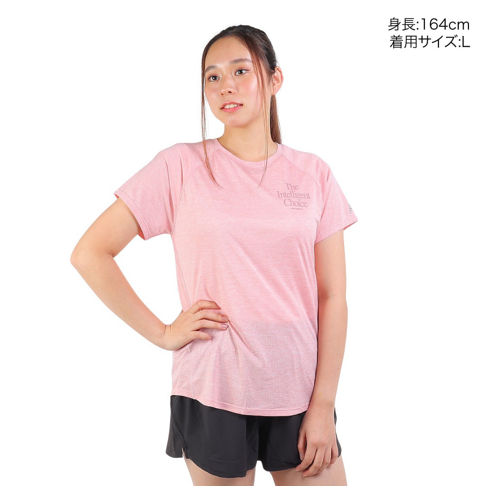 ニューバランス（new balance）（レディース）半袖Tシャツ レディース Impact Run プリンテッド  WT21263POA