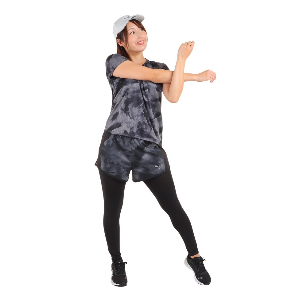 プーマ（PUMA）（レディース）半袖Tシャツ レディース RUN FAVORITE AOP  524573 01 BLK