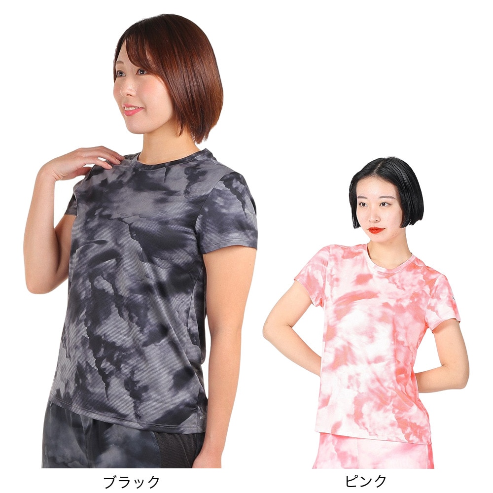 プーマ（PUMA）（レディース）半袖Tシャツ レディース RUN FAVORITE AOP  524573 01 BLK
