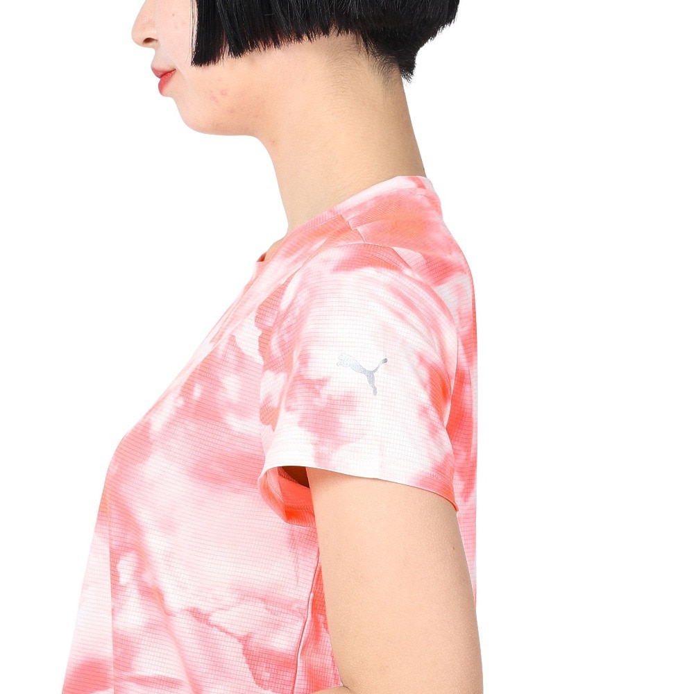 プーマ（PUMA）（レディース）半袖Tシャツ レディース RUN FAVORITE AOP  524573 62 PNK