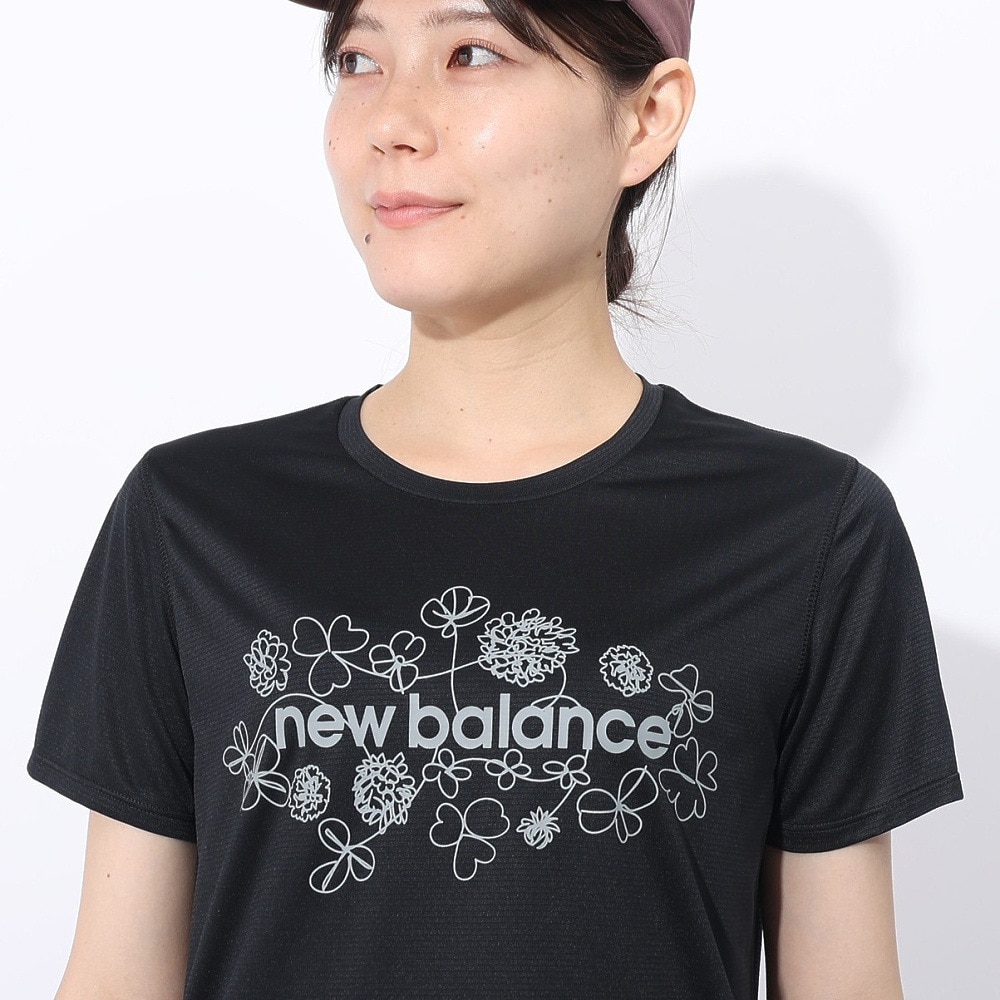 ニューバランス（new balance）（レディース）ランニングウェア スペシャルエディション 半袖Tシャツ AWT4107YBK