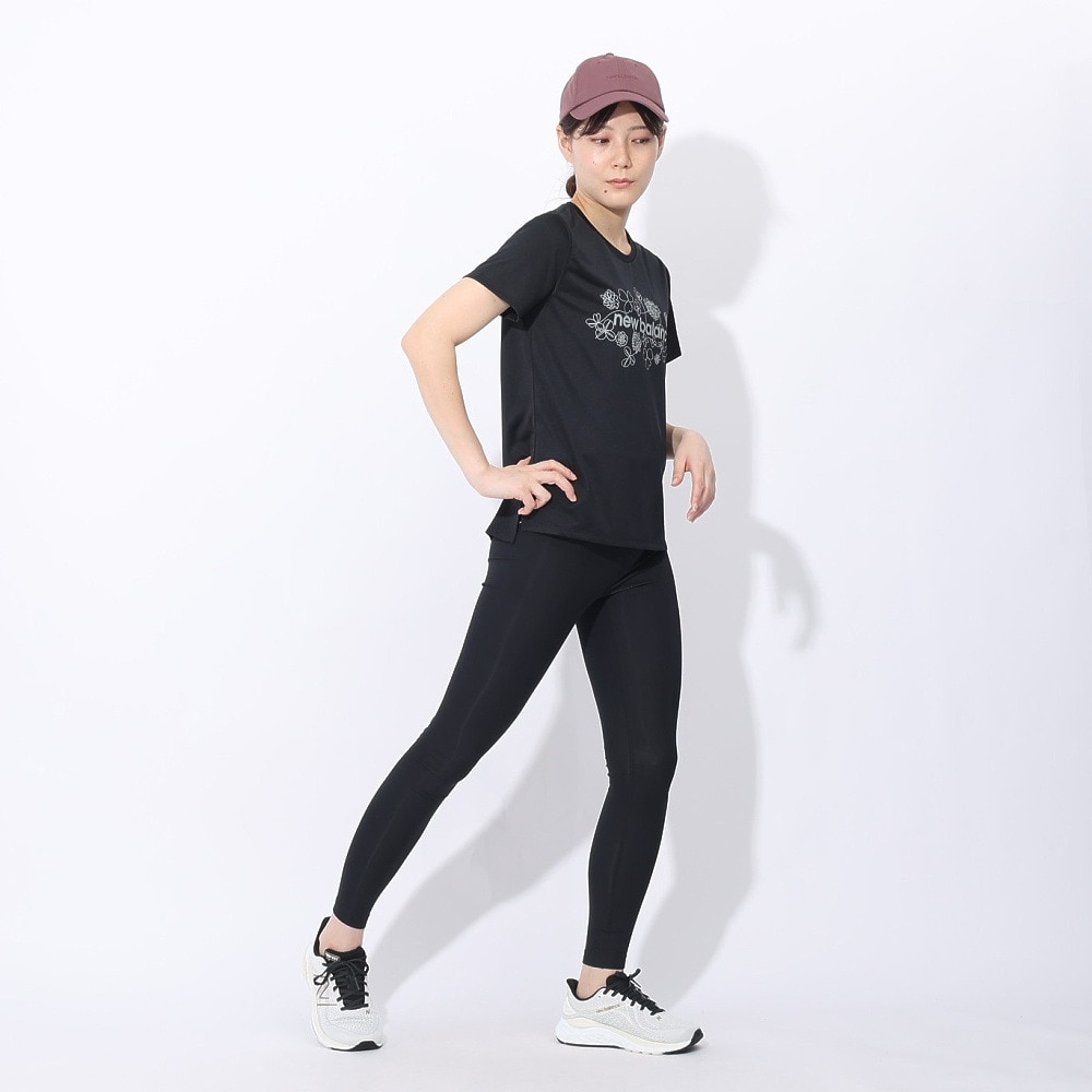 ニューバランス（new balance）（レディース）ランニングウェア スペシャルエディション 半袖Tシャツ AWT4107YBK