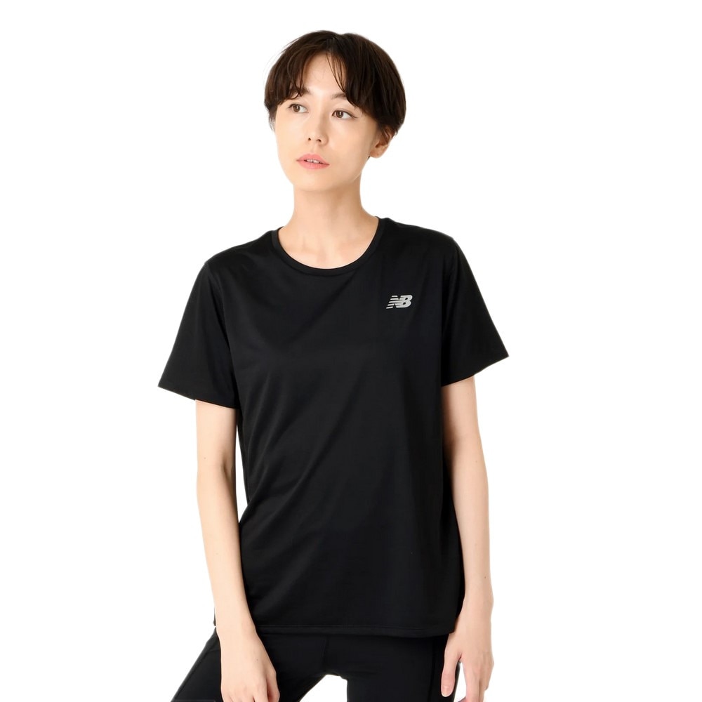 ニューバランス（new balance）（レディース）ランニングウェア Sport Essentials 半袖Tシャツ WT41222BK