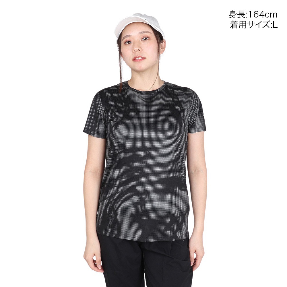 プーマ（PUMA）（レディース）ランニング フェイバリット AOP Tシャツ 半袖 524573 51 BLK