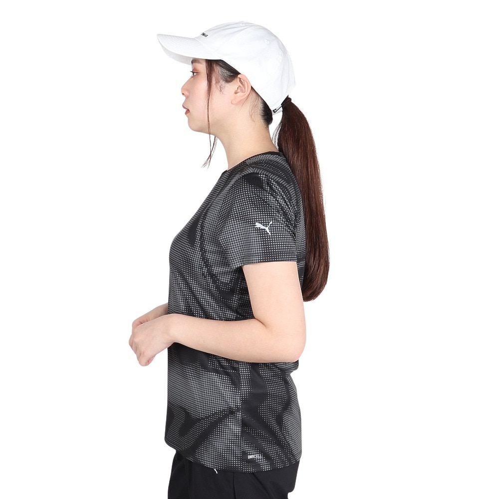 プーマ（PUMA）（レディース）ランニング フェイバリット AOP Tシャツ 半袖 524573 51 BLK