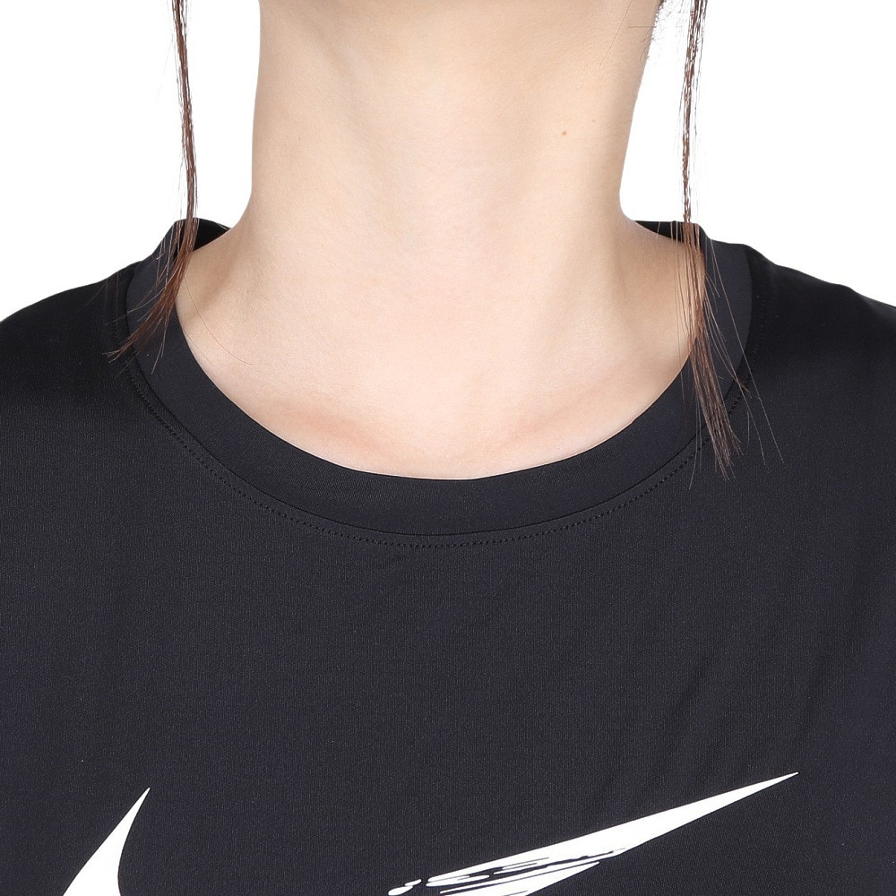 ナイキ（NIKE）（レディース）ワン スウッシュ ドライフィット ショートスリーブ グラフィック ランニングトップス FV6374-010