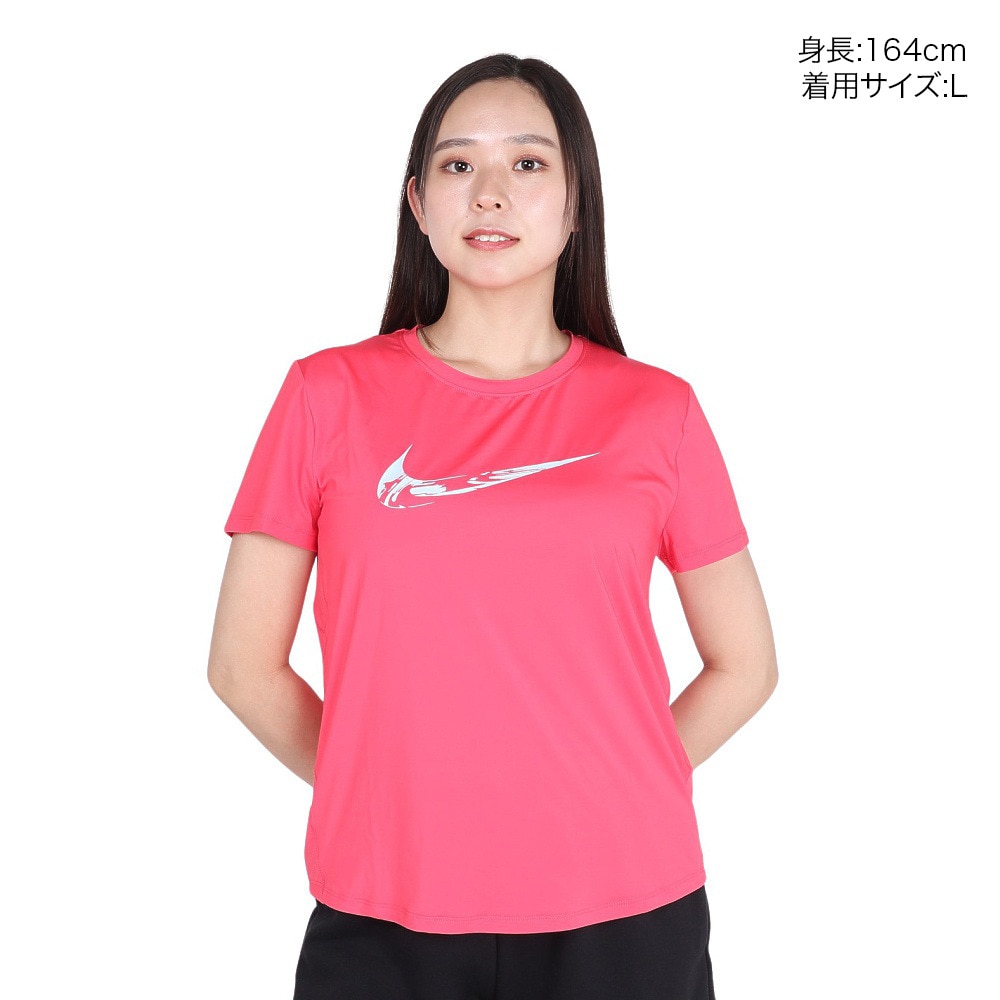 ナイキ（NIKE）（レディース）ワン スウッシュ HBR ドライフィット ショートスリーブ グラフィック ランニングトップス FV6374-629