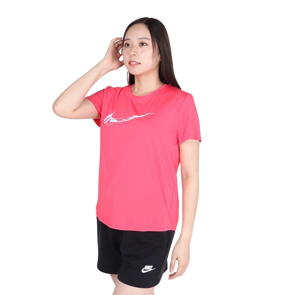 ナイキ（NIKE）（レディース）ワン スウッシュ HBR ドライフィット ショートスリーブ グラフィック ランニングトップス FV6374-629