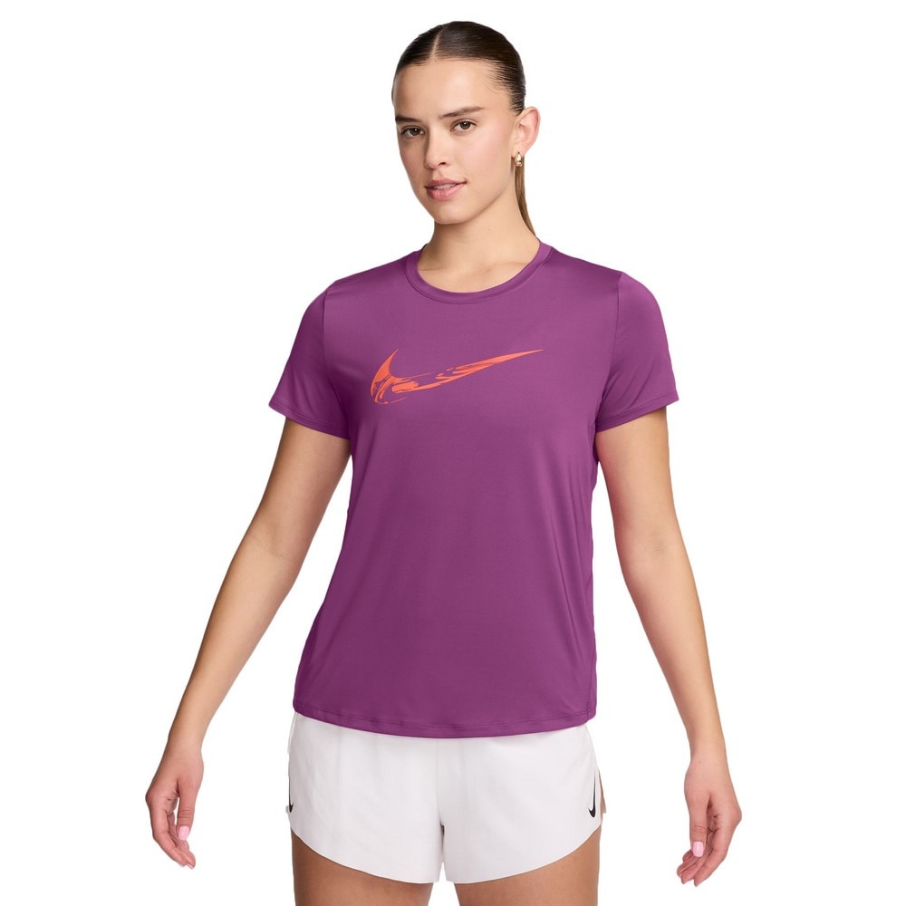 ナイキ（NIKE）（レディース）ワン スウッシュ ドライフィット 半袖 グラフィック ランニングトップ FV6374-518