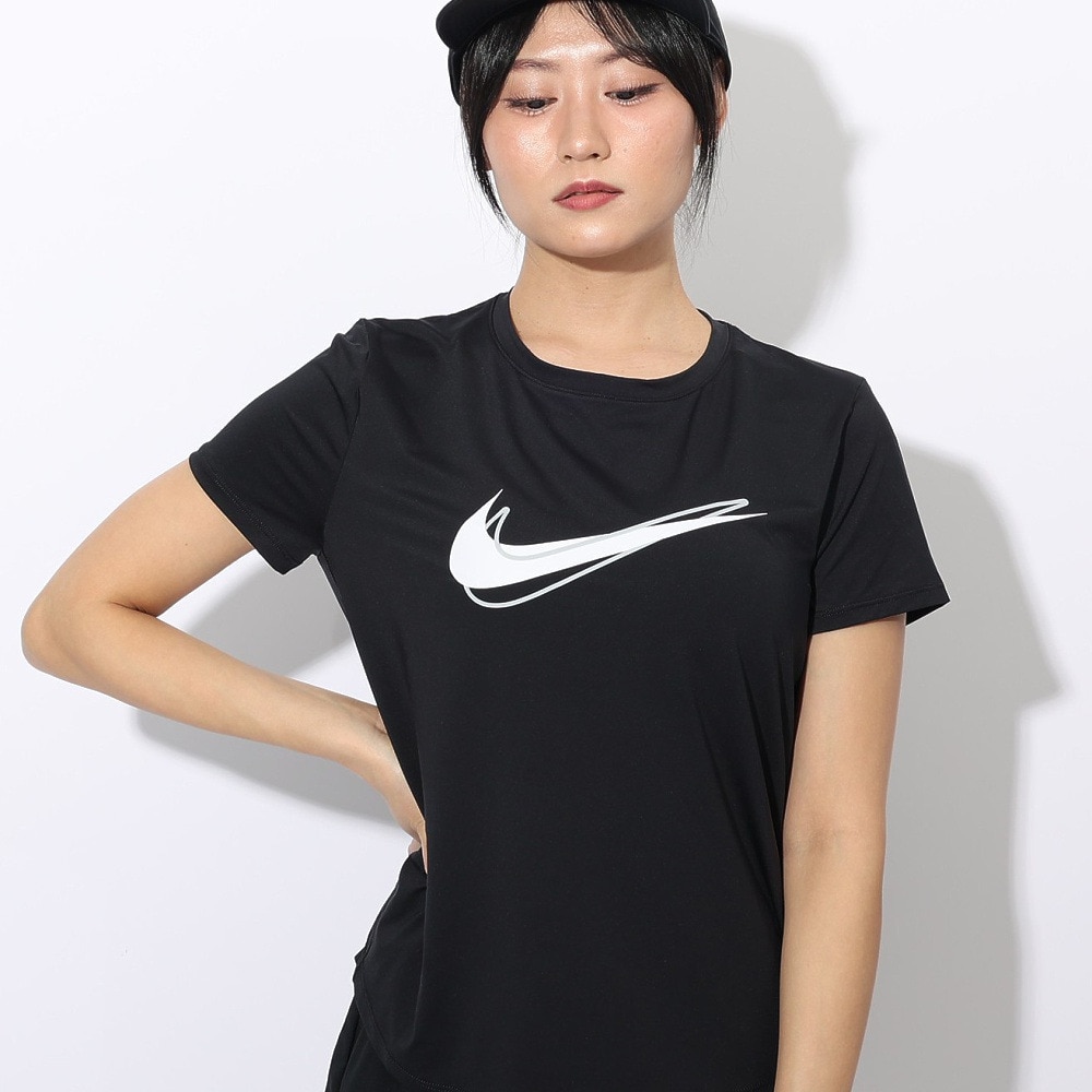 ナイキ（NIKE）（レディース）ワン スウッシュ ドライフィット 半袖ランニングトップス HJ2205-010