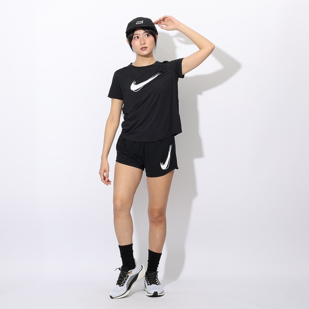 ナイキ（NIKE）（レディース）ワン スウッシュ ドライフィット 半袖ランニングトップス HJ2205-010