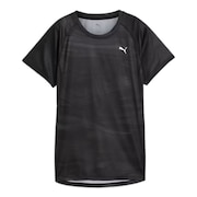 (レディース)ランニング ラン ヴェロシティ AOP 半袖 Tシャツ 527256 01 BLK