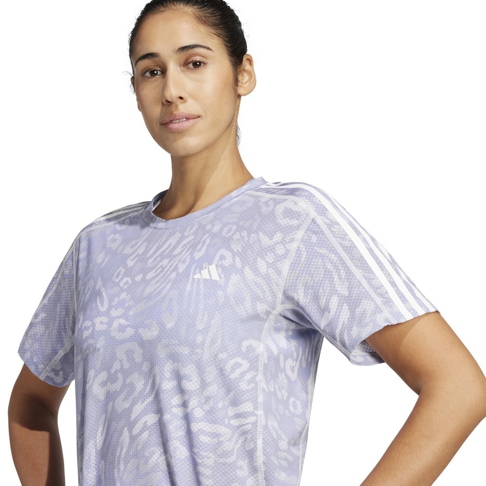 アディダス（adidas）（レディース）オウン ザ ラン クライマクール スリーストライプス半袖Tシャツ KVL17-JD7758