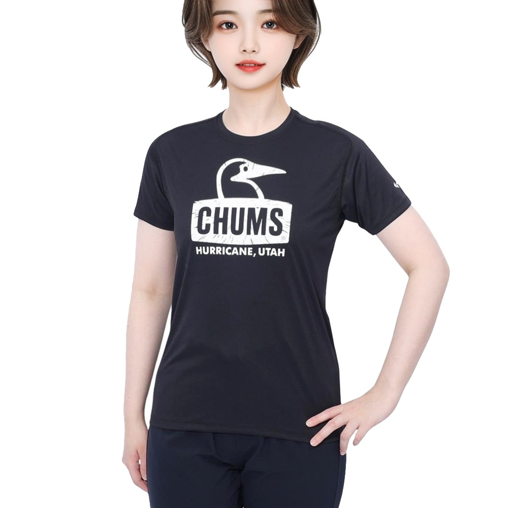 チャムス（CHUMS）（レディース）ランニング BB Face 半袖Tシャツ CH11-2494-K001