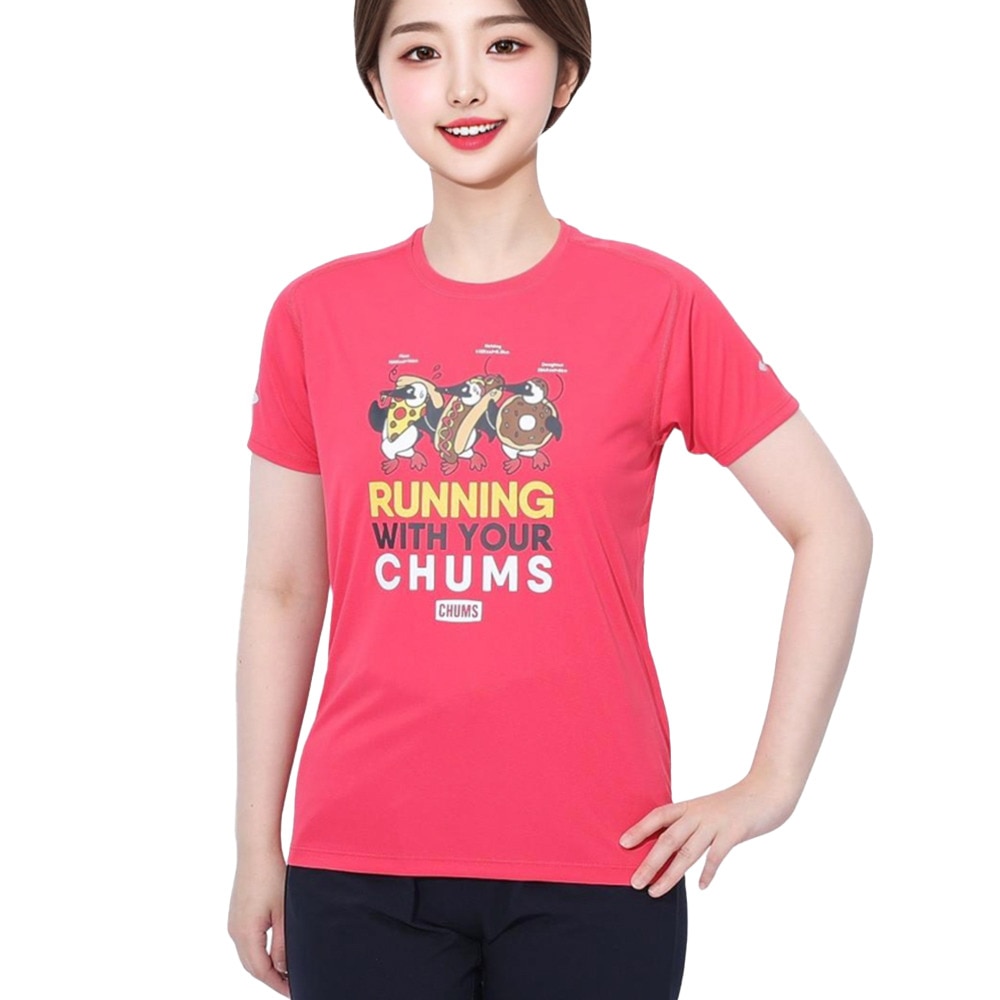 チャムス（CHUMS）（レディース）ランニング Cstm BB 半袖Tシャツ CH11-2495-R018