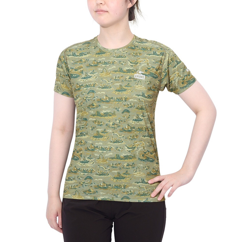 チャムス（CHUMS）（レディース）Rng All Pattern 半袖Tシャツ CH11-2498-Z352