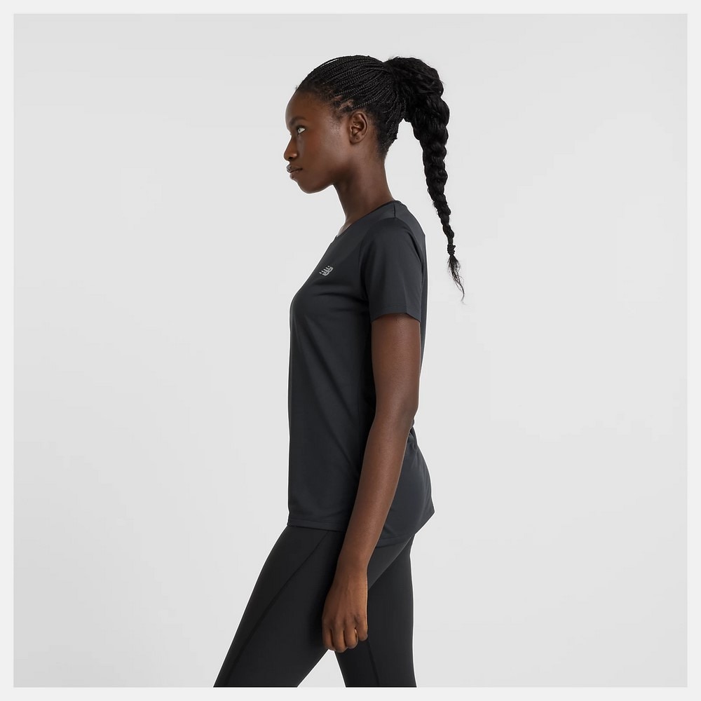 ニューバランス（new balance）（レディース）スポーツショートスリーブTシャツ WT51244BK