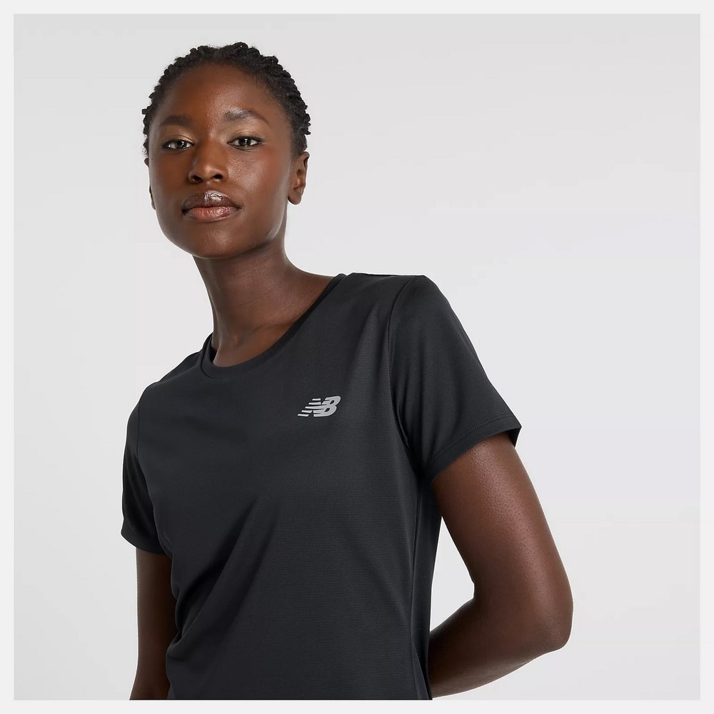 ニューバランス（new balance）（レディース）スポーツショートスリーブTシャツ WT51244BK