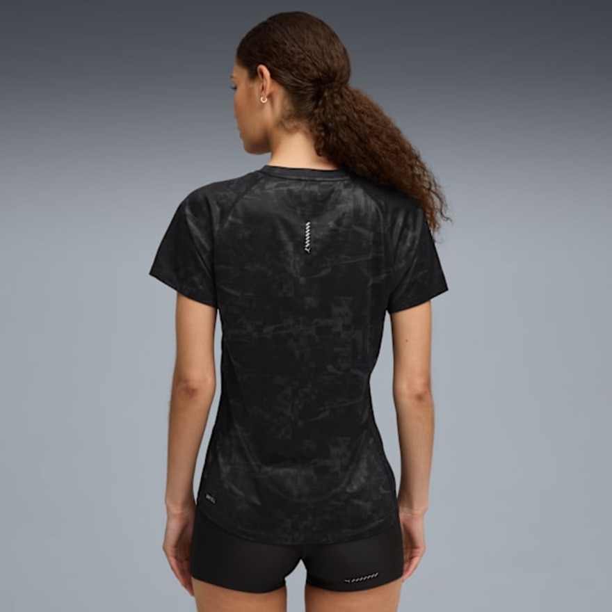 プーマ（PUMA）（レディース）ランニング ヴェロシティ AOP 半袖 Tシャツ 528230 01 BLK