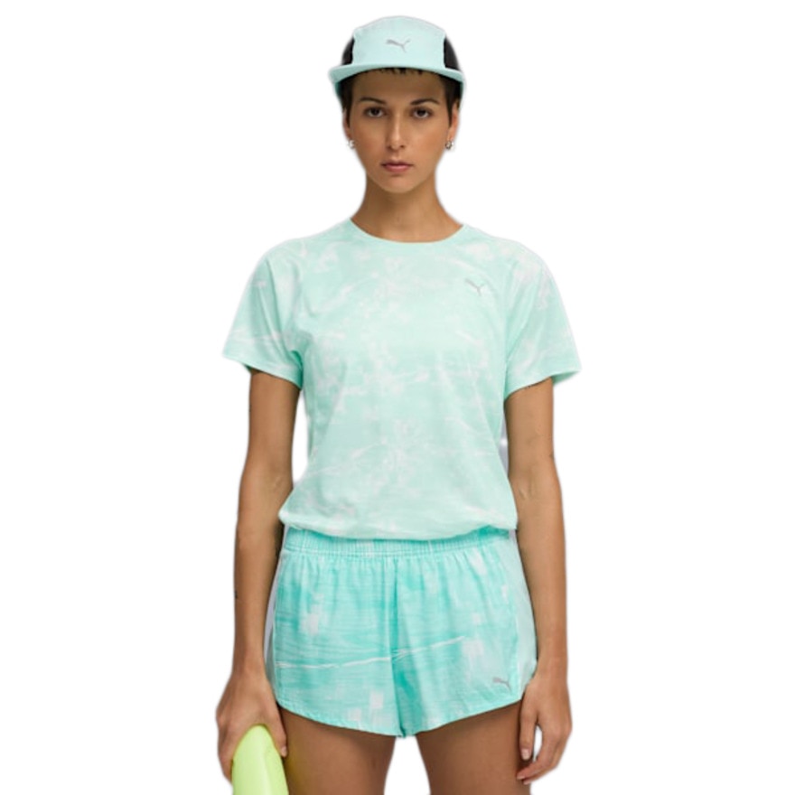 プーマ（PUMA）（レディース）ランニング ヴェロシティ AOP 半袖 Tシャツ 528230 45 MNT