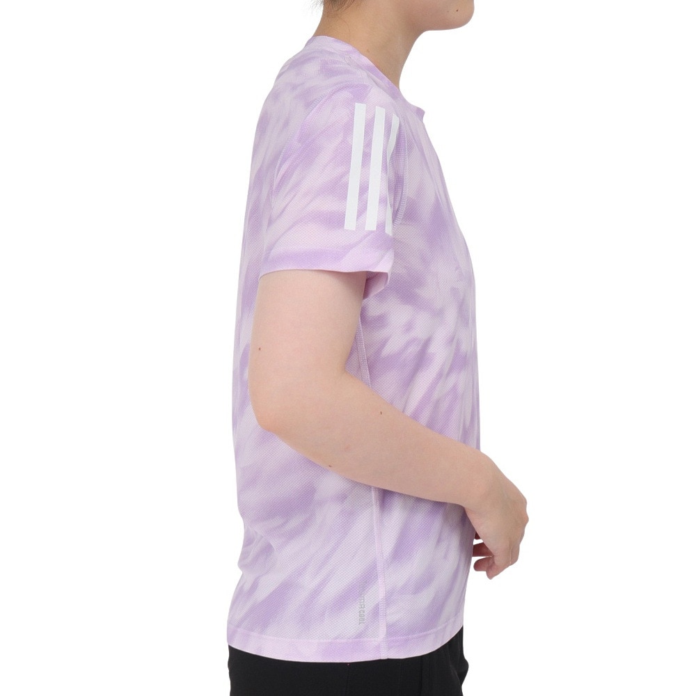 アディダス（adidas）（レディース）オウン ザ ラン 総柄プリント 半袖Tシャツ P0437-JZ5475