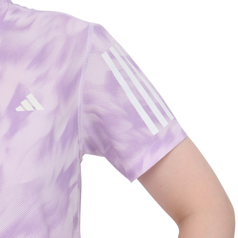 アディダス（adidas）（レディース）オウン ザ ラン 総柄プリント 半袖Tシャツ P0437-JZ5475