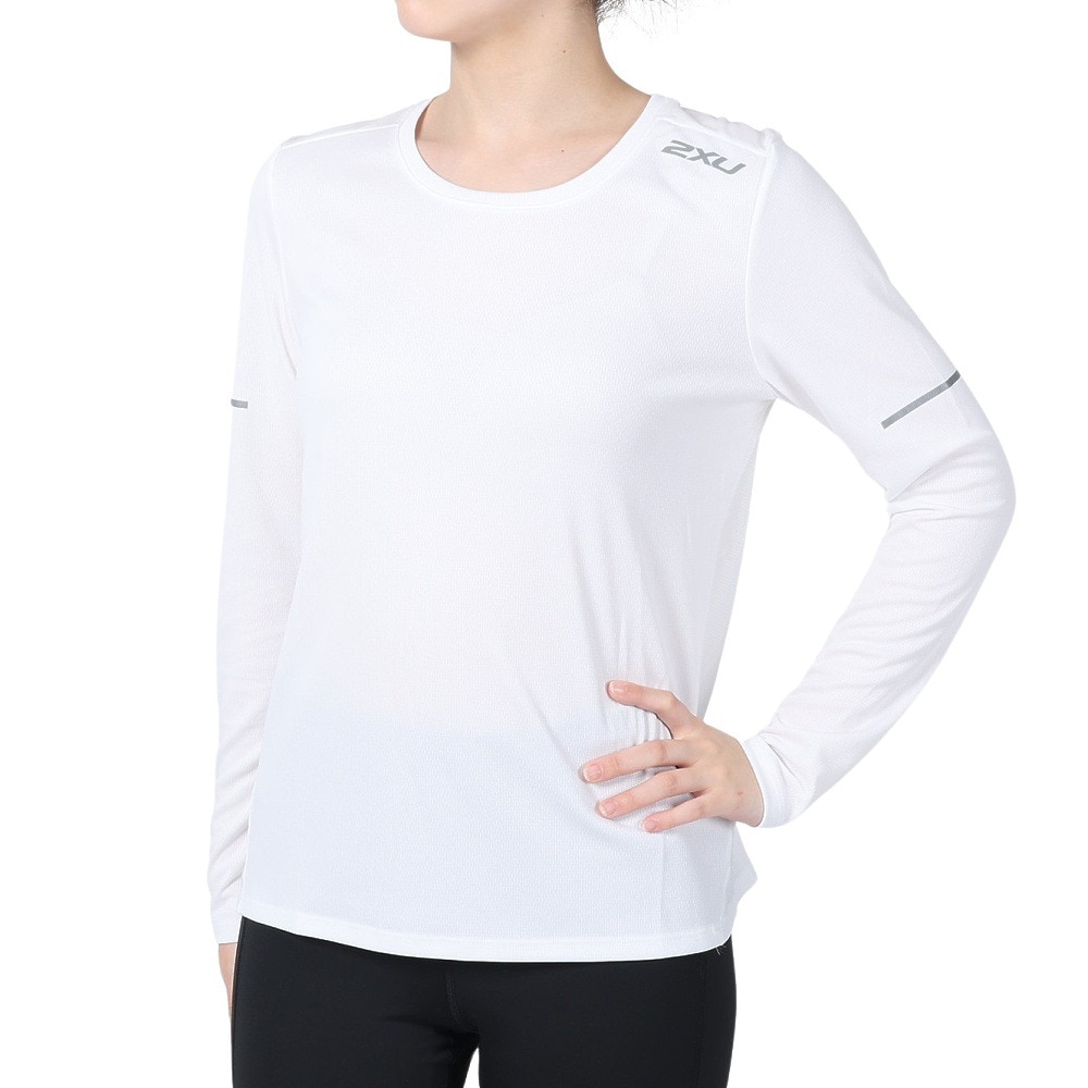 ２ＸＵ ランニング ランニングウェア レディース Tシャツ 長袖 エアロ シャツ WR6564A-WHT/SRF ＳＳ 10 ランニング