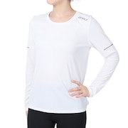 ツー・タイムズ・ユー(2XU)(レディース)ランニング ランニングウェア レディース Tシャツ 長袖 エアロ シャツ WR6564A-WHT/SRF