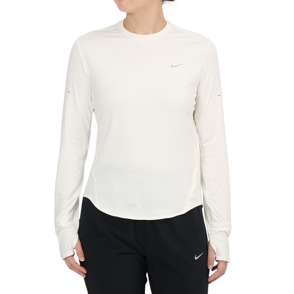 ナイキ（NIKE）（レディース）スウィフト ドライフィット UV 長袖 クルーネック ランニングトップ HQ0504-133