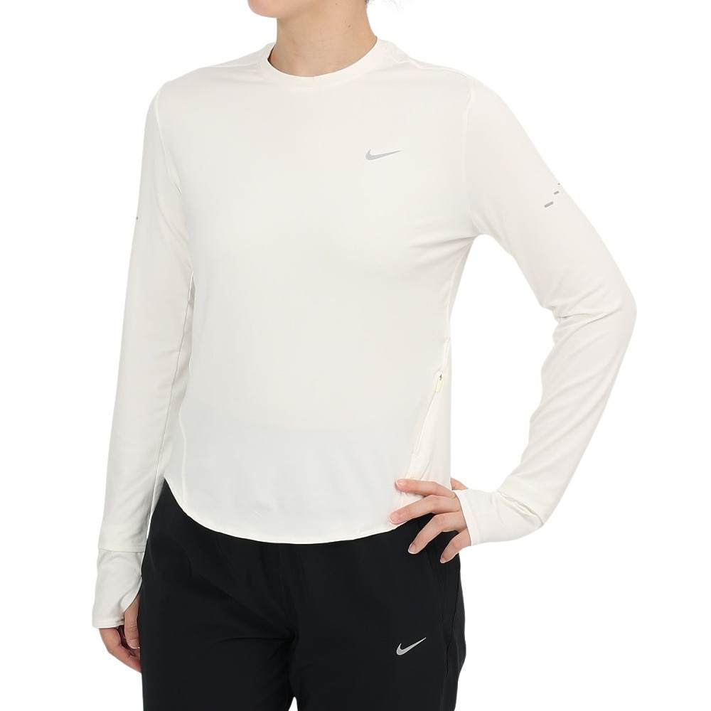 ナイキ（NIKE）（レディース）スウィフト ドライフィット UV 長袖 クルーネック ランニングトップ HQ0504-133